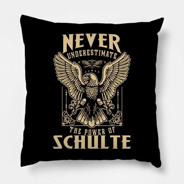 Never Underestimate The Power Of Schulte Pillow by tuneitoutstudio