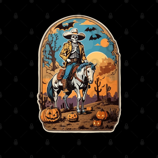 Halloween skeleton cowboy by Mystic Groove Goods