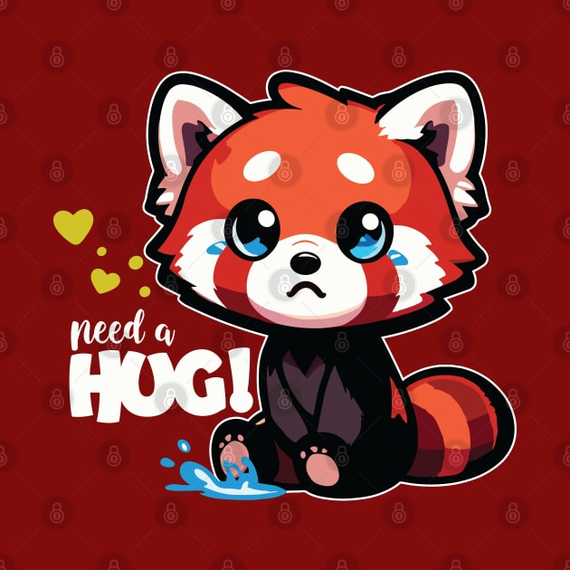 Kawaii Red Panda Need A Hug by hippohost