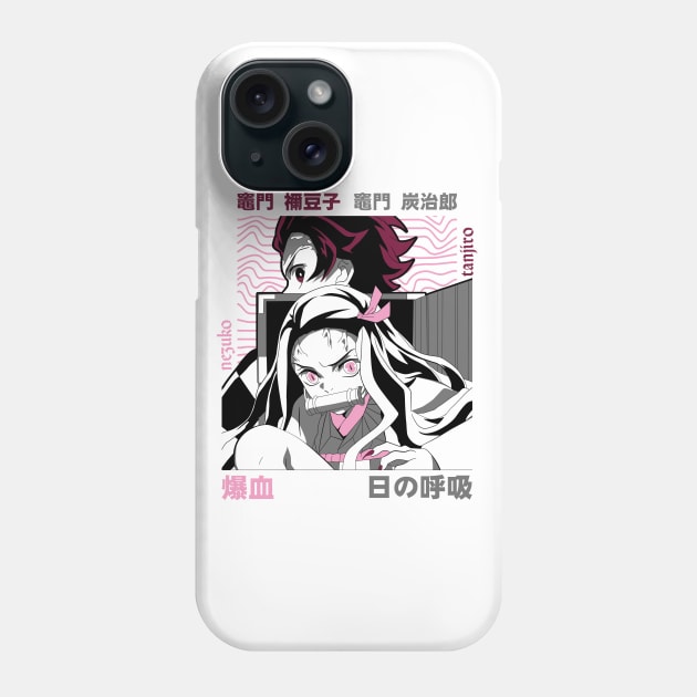 Tanjiro & Nezuko Demon Slayer Phone Case by NightHunter