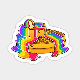 LGBT Pride Waffles - Gay Rainbow Magnet