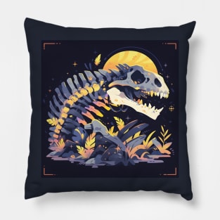 Mystery dinosaur skeleton Pillow