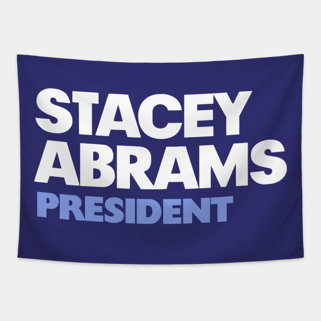 Stacey Abrams For 2024 President Purple Campaign Logo Sticker Tapestry by BlueWaveTshirts