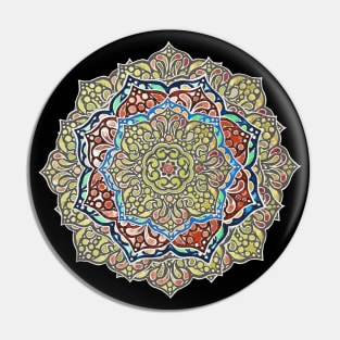 Earthy Mandala Pin