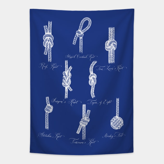 Nautical Knots Tapestry by illucalliart