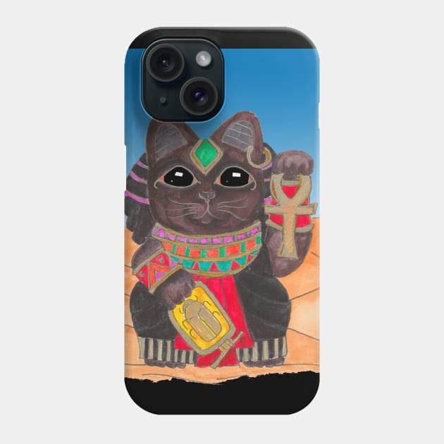 Bast Lucky Cat Phone Case by JenStedman73