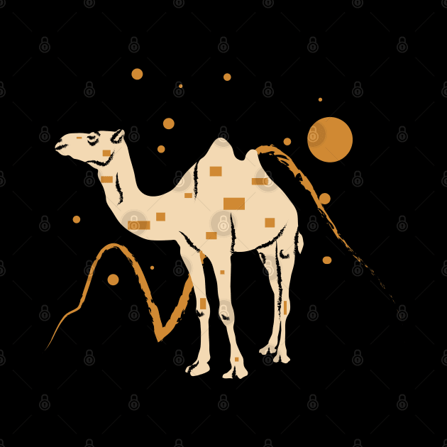 Camel and Desert at Night by Wlaurence