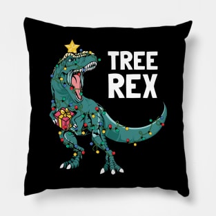 Tree Rex Christmas Xmas Dinosaur Pillow