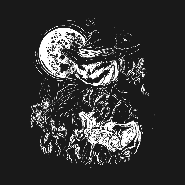 Jack O Lantern Scarecrow Halloween Gamer Spooky Design by UNDERGROUNDROOTS