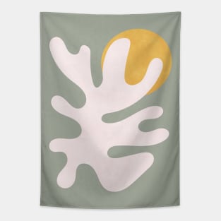 Abstract Shapes Botanical - Sage Green Tapestry