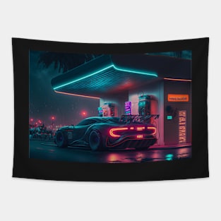 Future Gas Station 003 Tapestry