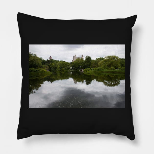 Central Park Reflections Pillow by Jacquelie