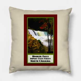 Vintage Travel Hooker Falls Pillow