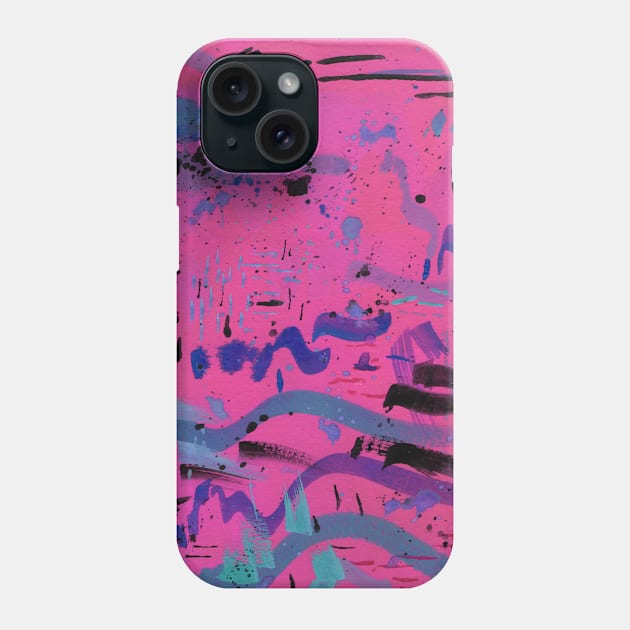 Neon Pink Party Phone Case by Colzo Art