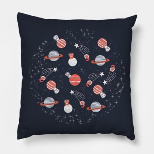 Intergalactic Adorable Astronaut Animals Pillow