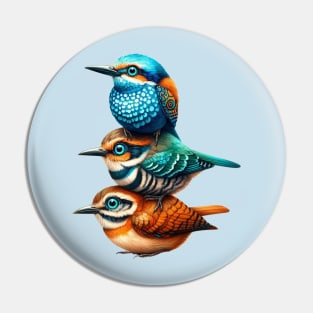 Stacked Bird Pin