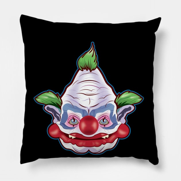 Outerspace Clown Pillow by Gimmickbydesign
