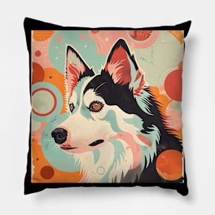 Eskimo Dog in 70's Pillow