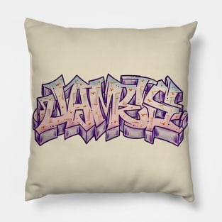 JAMES - GRAFFITI NAME by PHECK Pillow