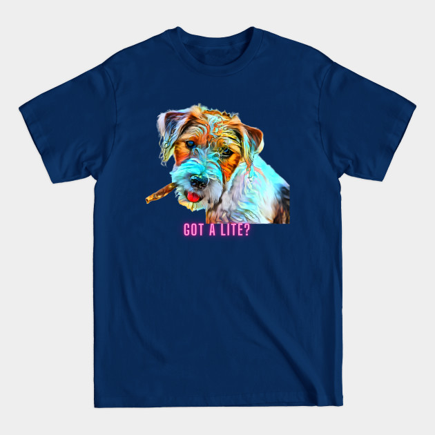 Discover Got a Lite? Doggie reefer (terrier dog) - Got A Lite Doggie Reefer Terrier Dog - T-Shirt