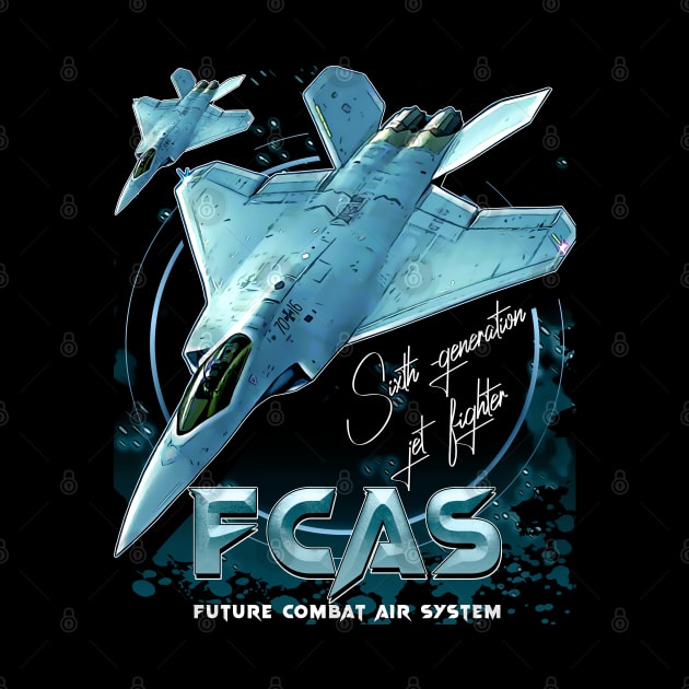 FCAS Future Combat Air System Sixth Generation Jet Fighter by aeroloversclothing