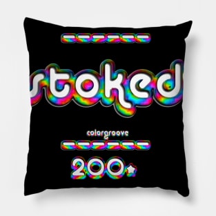 Stoked 2000 ColorGroove Retro-Rainbow-Tube nostalgia (wf) Pillow