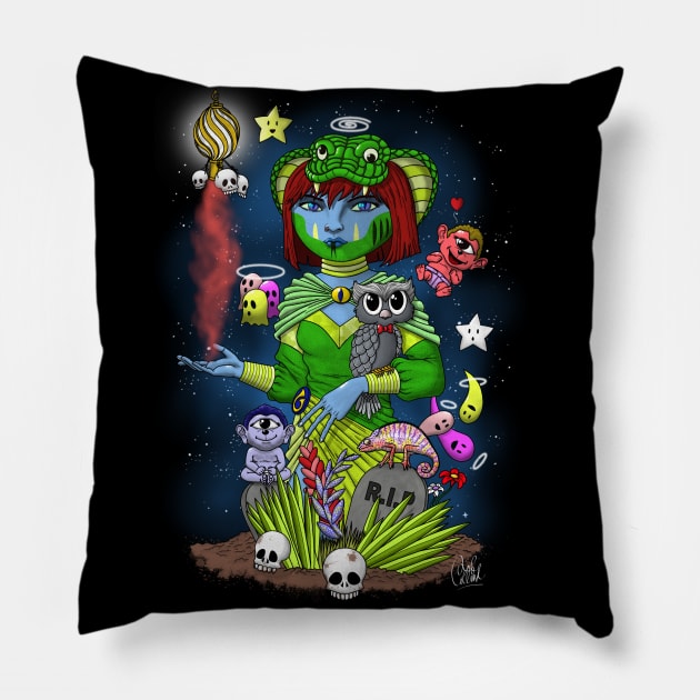 Queen Cobra Pillow by StGeorgeClothing