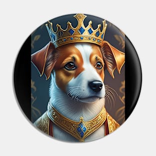 Jack Russell Brown and white art portrait Pin