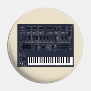 ARP 2600 - White/Blue - With Keyboard Pin