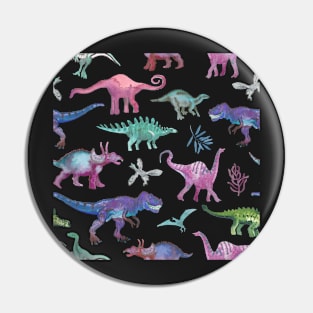 Dinosaurs hand painted multi pastel colors Pin