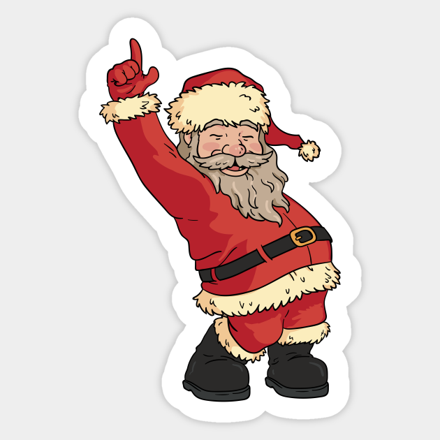 Funny Dancing Santa Claus Cartoon - Dancing Santa - Sticker | TeePublic Funny Dancing Santa Claus Cartoon - Dancing Santa - Sticker | TeePublic
