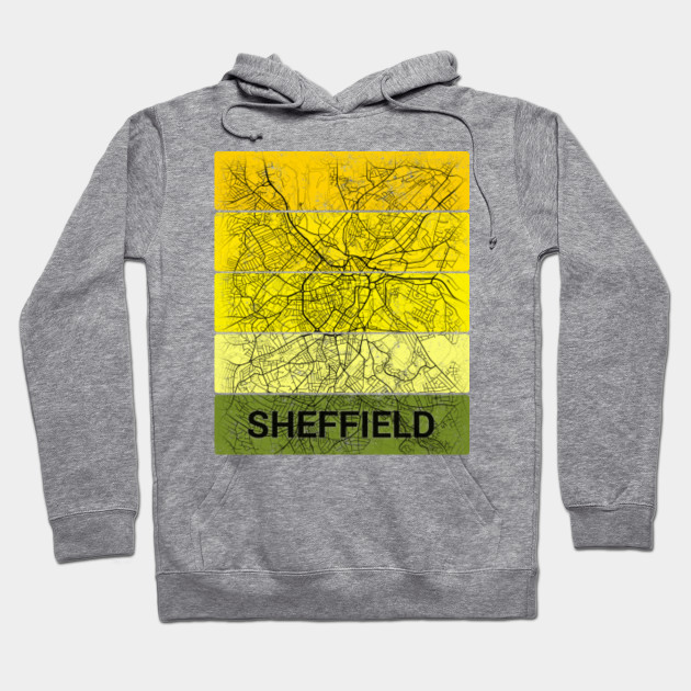 Sheffield United Kingdom UK City Map - Sheffield - Hoodie ...