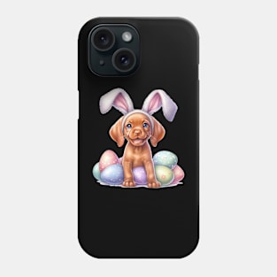 Puppy Vizsla Bunny Ears Easter Eggs Happy Easter Day Phone Case