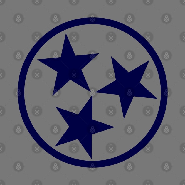 Tennessee State Flag Dark Navy by ilrokery