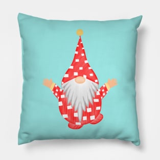 Cute little gnome dancing. Pillow