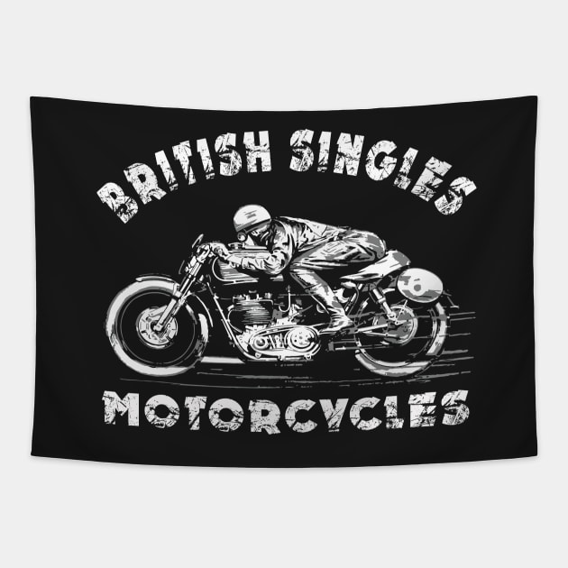 british motorcycles Tapestry by retroracing