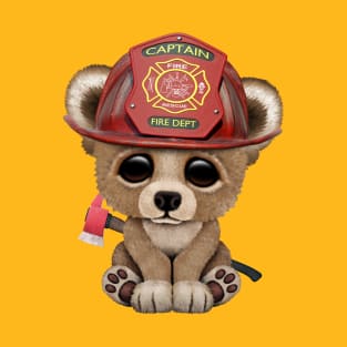 Cute Baby Bear Firefighter T-Shirt