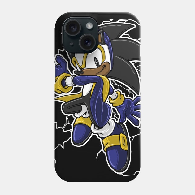 Sonic Shock Phone Case by BlackActionTeesOnDemand