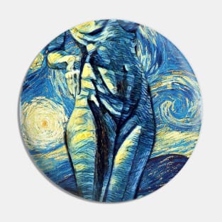 Her Curves Van Gogh Style Pin