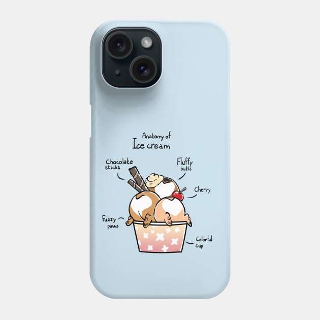 Corgi Ice cream Phone Case by Jonas_and_J