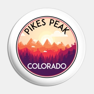 PIKES PEAK COLORADO Ski Skiing Mountain Mountains Skiing Skis Silhouette Snowboard Snowboarding Pin