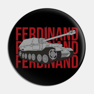 Ferdinand German tank destroyer Pin