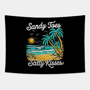 Sandy Toes Salty Kisses | Vacation Lover gifts Tapestry