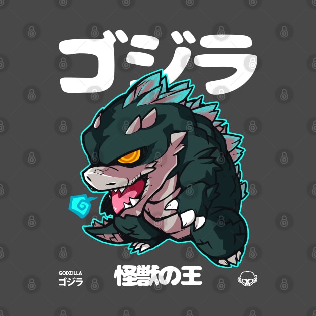 Chibi Gojira by mankeeboi