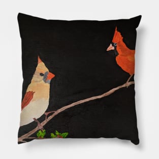 Cardinal Birds Print Pillow