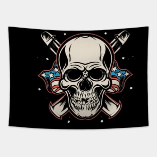 Gothic skull Tattoo Tapestry