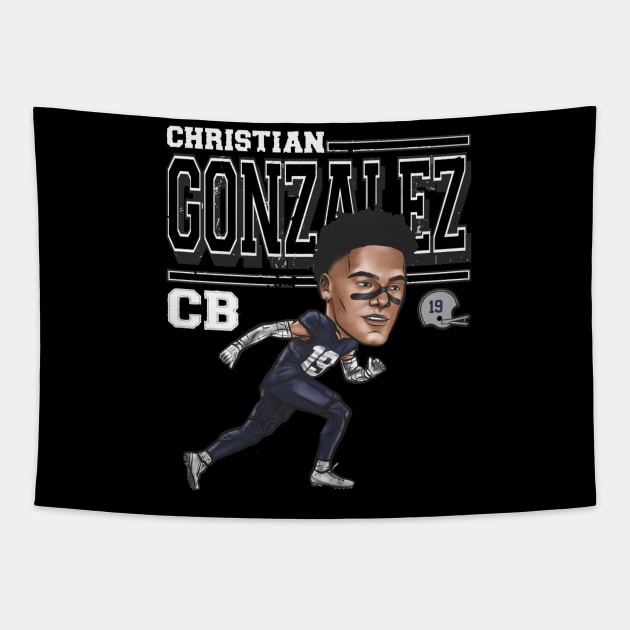 Christian Gonzalez New England Cartoon Tapestry by danlintonpro