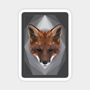 Geometrical Fox Head Magnet