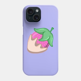 White Chocolate Covered Strawberry Fresh Berry Dessert Design Phone Case