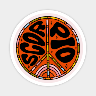 Scorpio Peace Sign Magnet